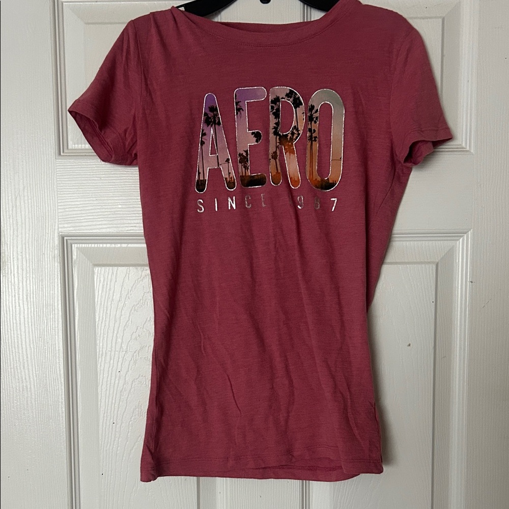 Aeropostale Pink Graphic Tank Top